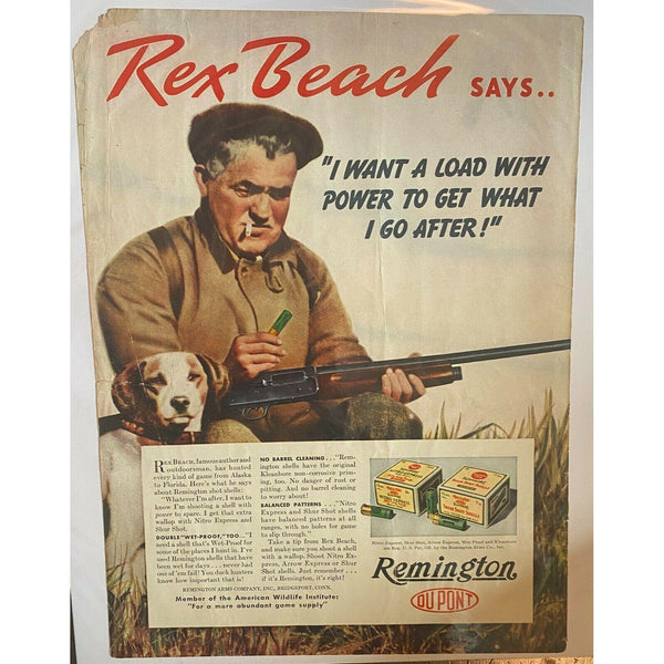 1938 Remington Shotgun Shells Nitro Express Shur Shot Vintage Magazine Print Ad