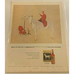 1957 White Horse Scotch Whisky Whiskey Vintage Magazine Print Ad