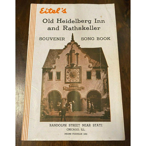 Eitel's Old Heidelberg Inn 1938 Souvenir Song Book Chicago Blatz Beer Ad