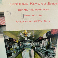 Shourds Kimono Shop Postcard 1910 Vintage Atlantic City NJ Boardwalk Missent