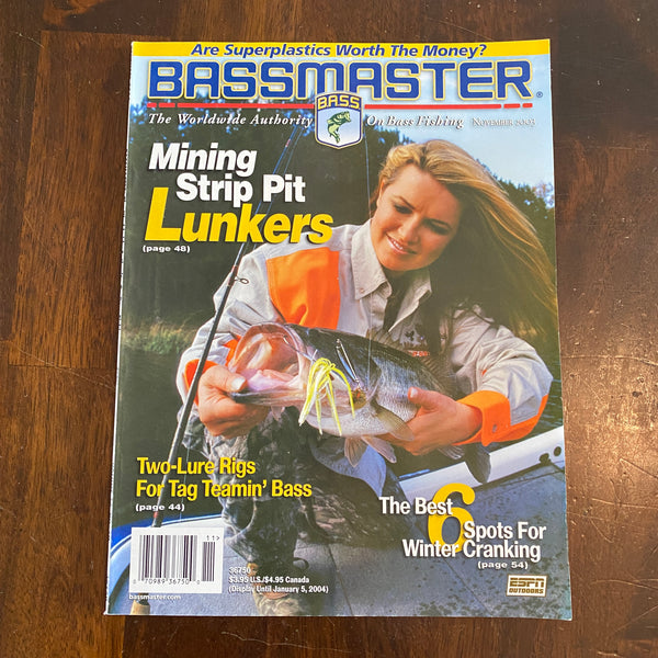 Bassmaster November 2003 magazine  fishing
