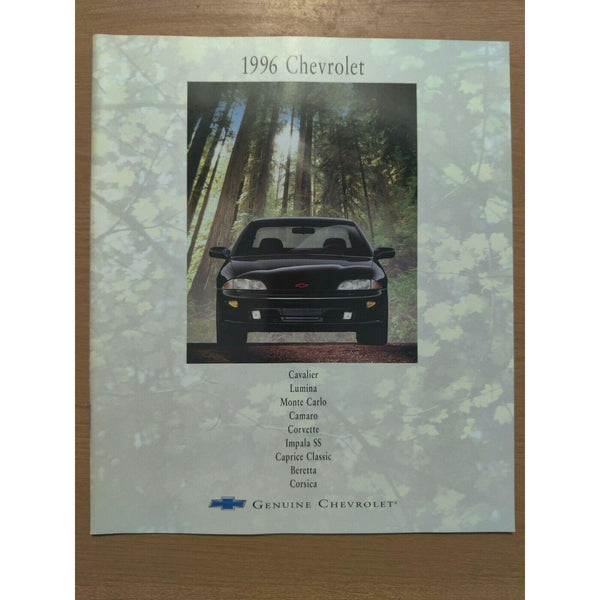 Chevrolet 1996 Brochure Full Car Line Vintage Monte Carlo Camaro Corvette Impala