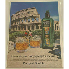 1983 Passport Scotch Whisky Rome Colosseum Whiskey Vintage Magazine Print Ad