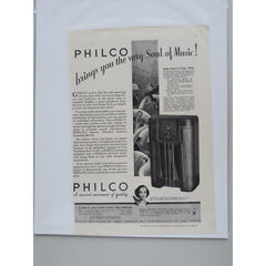 1934 Philco 16X Console Radio Conchita Ascanio Music Vintage Magazine Print Ad