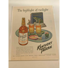1949 Kentucky Tavern Bourbon Whiskey Frog Glenmore Vintage Magazine Print Ad
