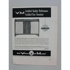 1961 Voice of Music Stereo Console Phonograph V-M vintage Magazine Print Ad