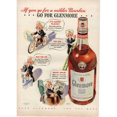 1943 glenmore distilleries silver label bourbon whiskey Vtg Magazine Print Ad