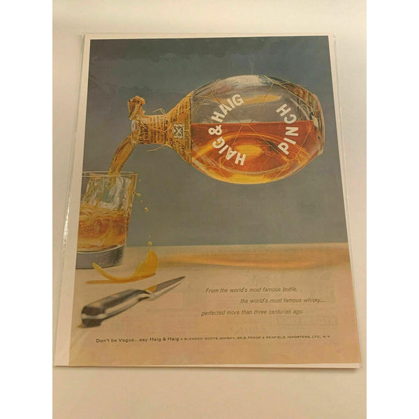 1957 Haig & Haig Pinch Scotch Whisky Whiskey Vintage Magazine Print Ad