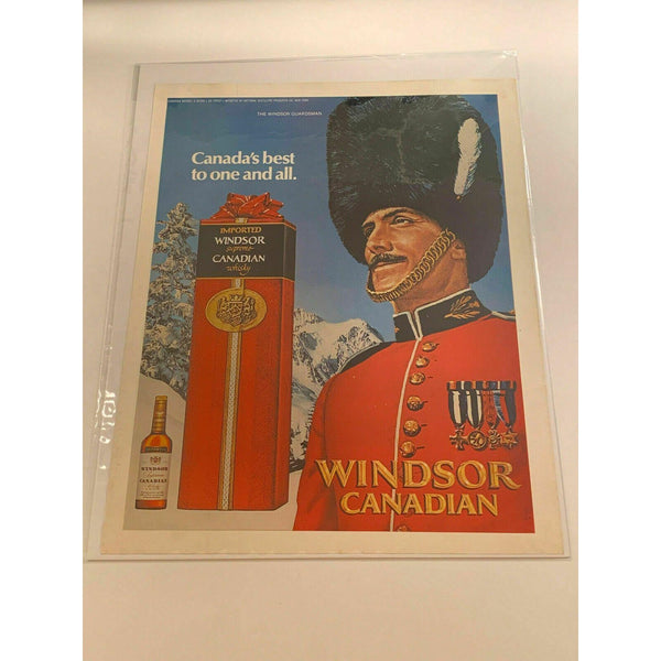 1971 Windsor Supreme Canadian Whiskey Winter Vintage Magazine Print Ad
