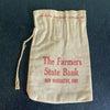 The Farmers State Bank Ohio New Washington Vintage Cash Bag