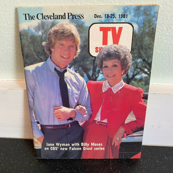 TV Showtime December 18 1981 Jane Wyman Billy Moses Cleveland Press Local Guide