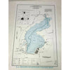 C.J. Brown Reservoir Fishing Map Ohio Vintage 1996 Clark County