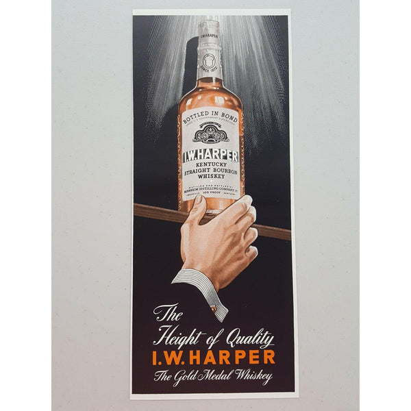 1941 I.W. Harper Kentucky Straight Bourbon Whiskey Whisky Vtg Magazine Print Ad