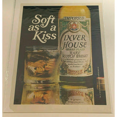 1970 Inver House Scotch Whisky Soft as a Kiss Vintage Magazine Print Ad