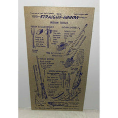 1949 Nabisco Straight Arrow Injun-Uities Book One Card #4 Indian Tools
