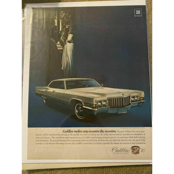 1970 Cadillac Hardtop Sedan deVille General Motors Vintage Magazine Print Ad